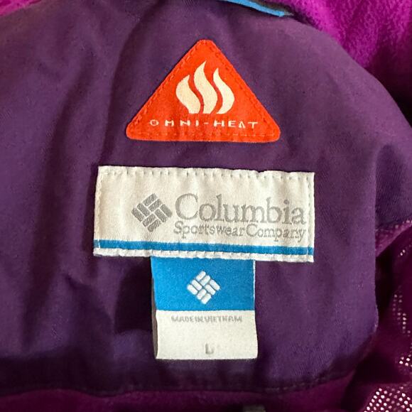 Columbia Youth Girls Purple Winter Coat, Large, Pre-owned - Picture 3 of 4